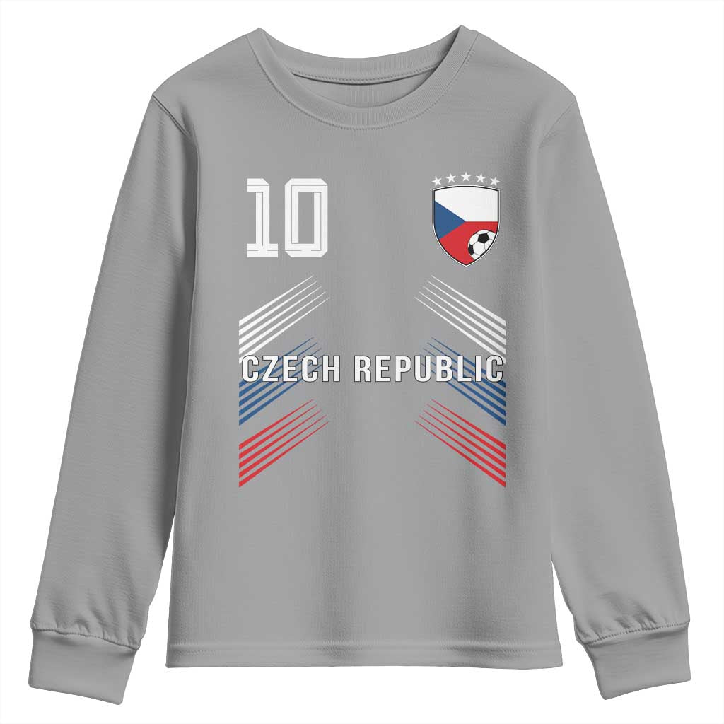 Czech Republic Soccer Sports Graphic Number 10 Jersey Style Youth Sweatshirt Proud Czechia Football Fans Game Day Pride