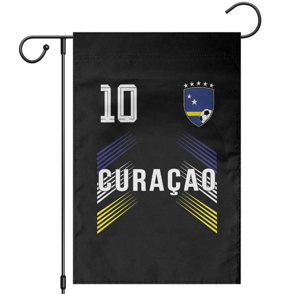 Curacao Soccer Sports Graphic Number 10 Jersey Style Garden Flag Proud Curaçaoans Football Fans Game Day Pride