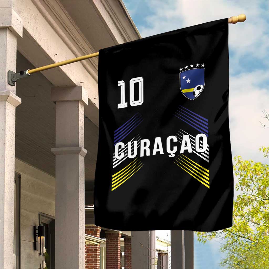 Curacao Soccer Sports Graphic Number 10 Jersey Style Garden Flag Proud Curaçaoans Football Fans Game Day Pride