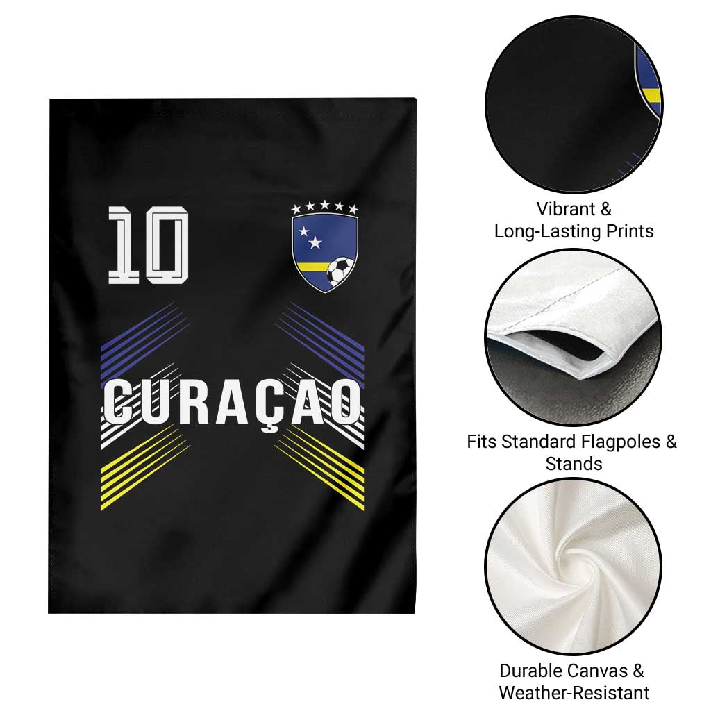Curacao Soccer Sports Graphic Number 10 Jersey Style Garden Flag Proud Curaçaoans Football Fans Game Day Pride