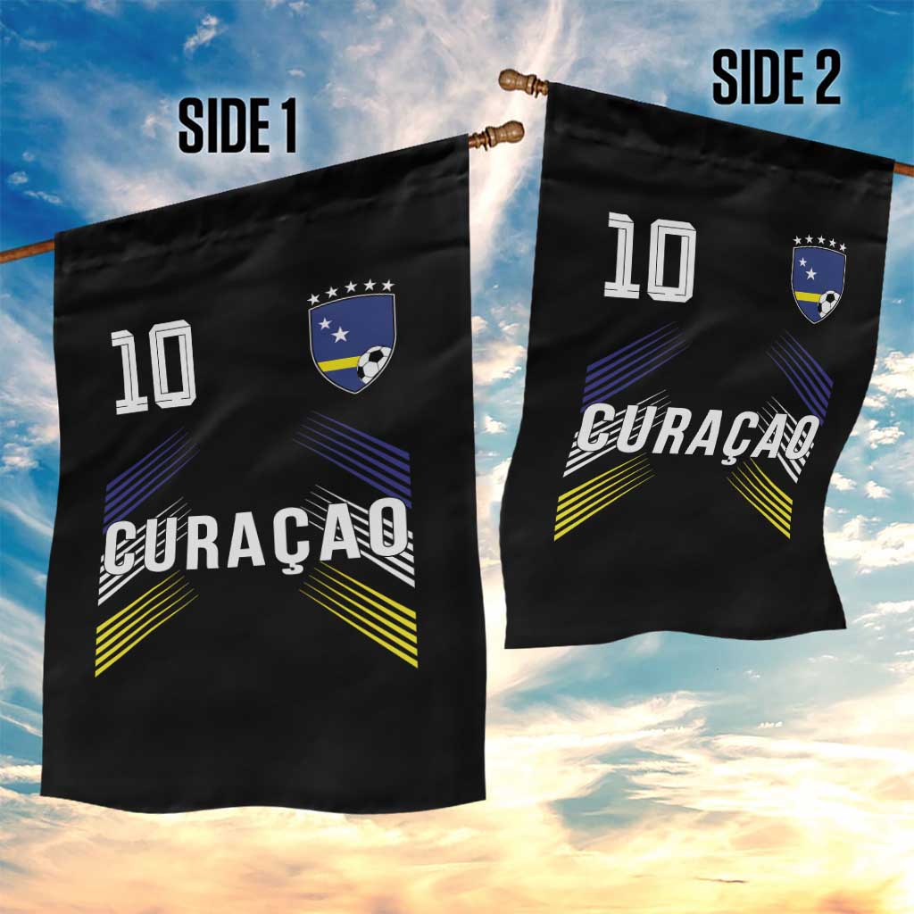 Curacao Soccer Sports Graphic Number 10 Jersey Style Garden Flag Proud Curaçaoans Football Fans Game Day Pride