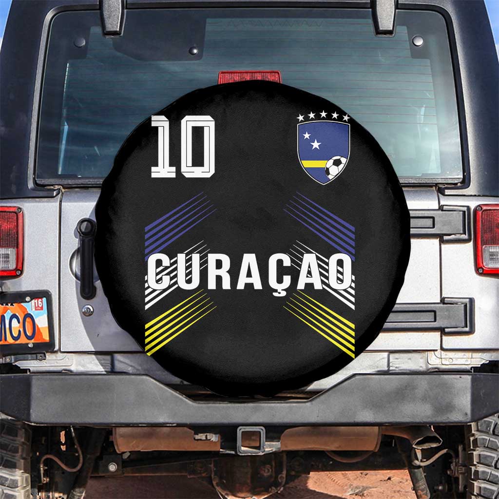 Curacao Soccer Sports Graphic Number 10 Jersey Style Spare Tire Cover Proud Curaçaoans Football Fans Game Day Pride