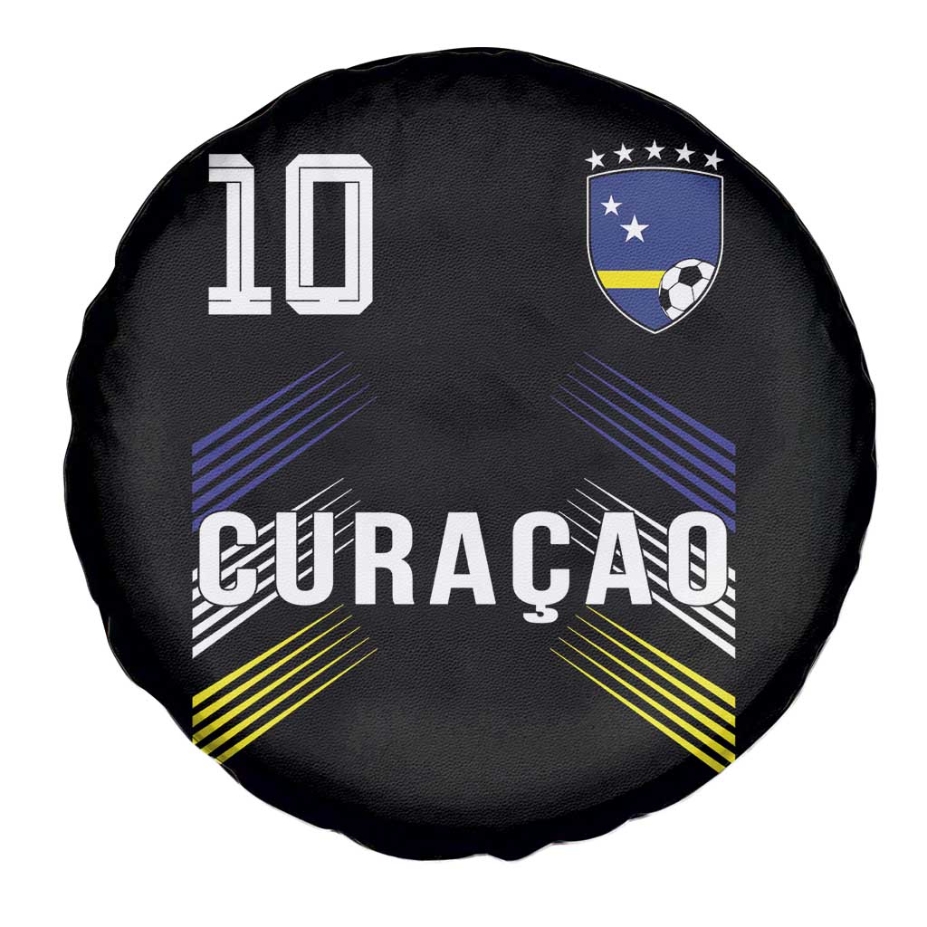 Curacao Soccer Sports Graphic Number 10 Jersey Style Spare Tire Cover Proud Curaçaoans Football Fans Game Day Pride