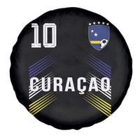 Curacao Soccer Sports Graphic Number 10 Jersey Style Spare Tire Cover Proud Curaçaoans Football Fans Game Day Pride