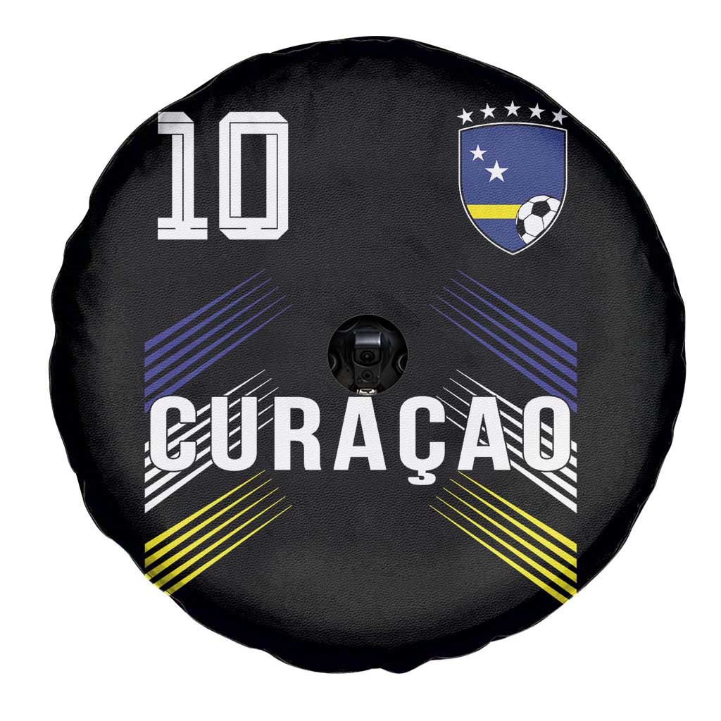 Curacao Soccer Sports Graphic Number 10 Jersey Style Spare Tire Cover Proud Curaçaoans Football Fans Game Day Pride