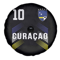 Curacao Soccer Sports Graphic Number 10 Jersey Style Spare Tire Cover Proud Curaçaoans Football Fans Game Day Pride