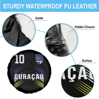Curacao Soccer Sports Graphic Number 10 Jersey Style Spare Tire Cover Proud Curaçaoans Football Fans Game Day Pride