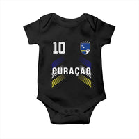 Curacao Soccer Sports Graphic Number 10 Jersey Style Baby Onesie Proud Curaçaoans Football Fans Game Day Pride
