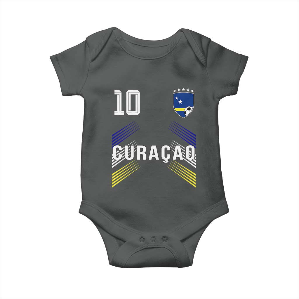 Curacao Soccer Sports Graphic Number 10 Jersey Style Baby Onesie Proud Curaçaoans Football Fans Game Day Pride