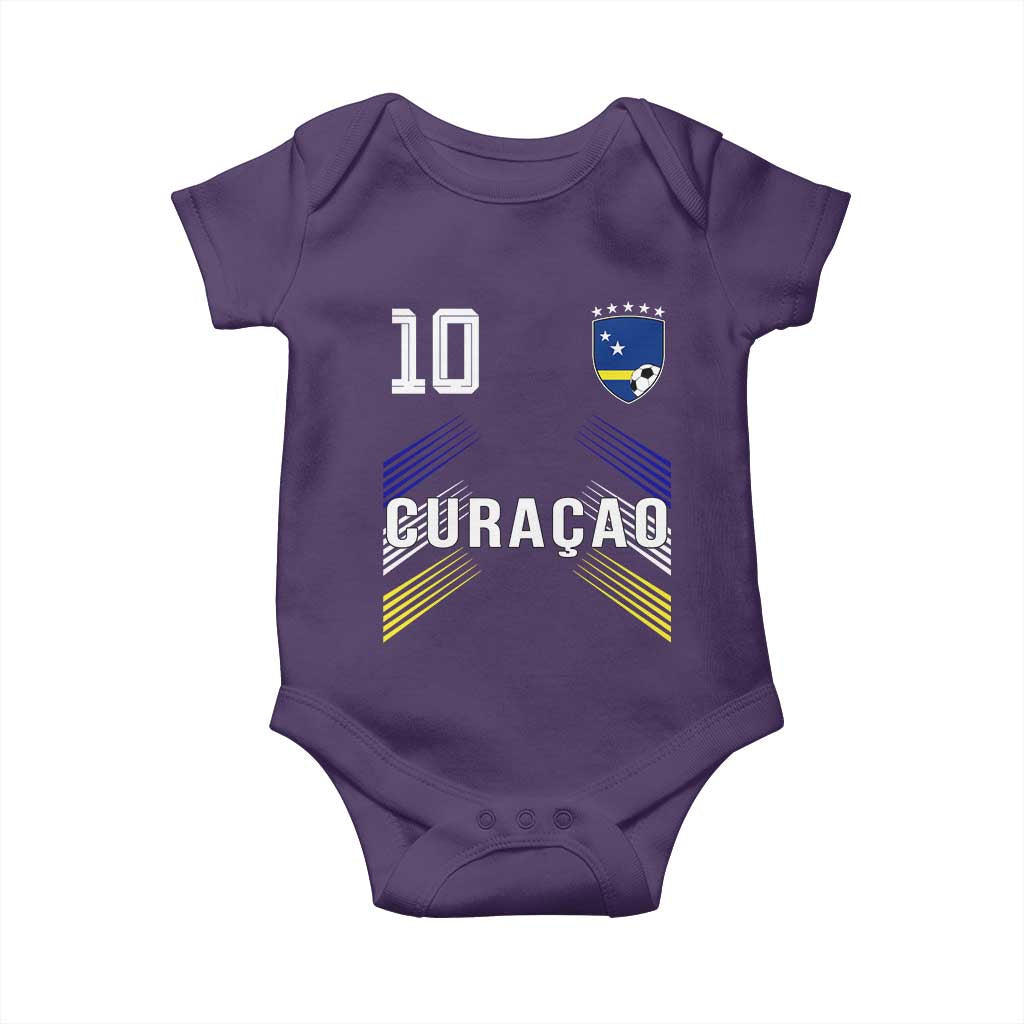 Curacao Soccer Sports Graphic Number 10 Jersey Style Baby Onesie Proud Curaçaoans Football Fans Game Day Pride