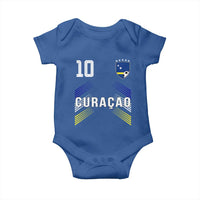 Curacao Soccer Sports Graphic Number 10 Jersey Style Baby Onesie Proud Curaçaoans Football Fans Game Day Pride