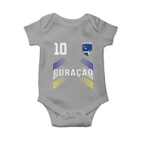 Curacao Soccer Sports Graphic Number 10 Jersey Style Baby Onesie Proud Curaçaoans Football Fans Game Day Pride