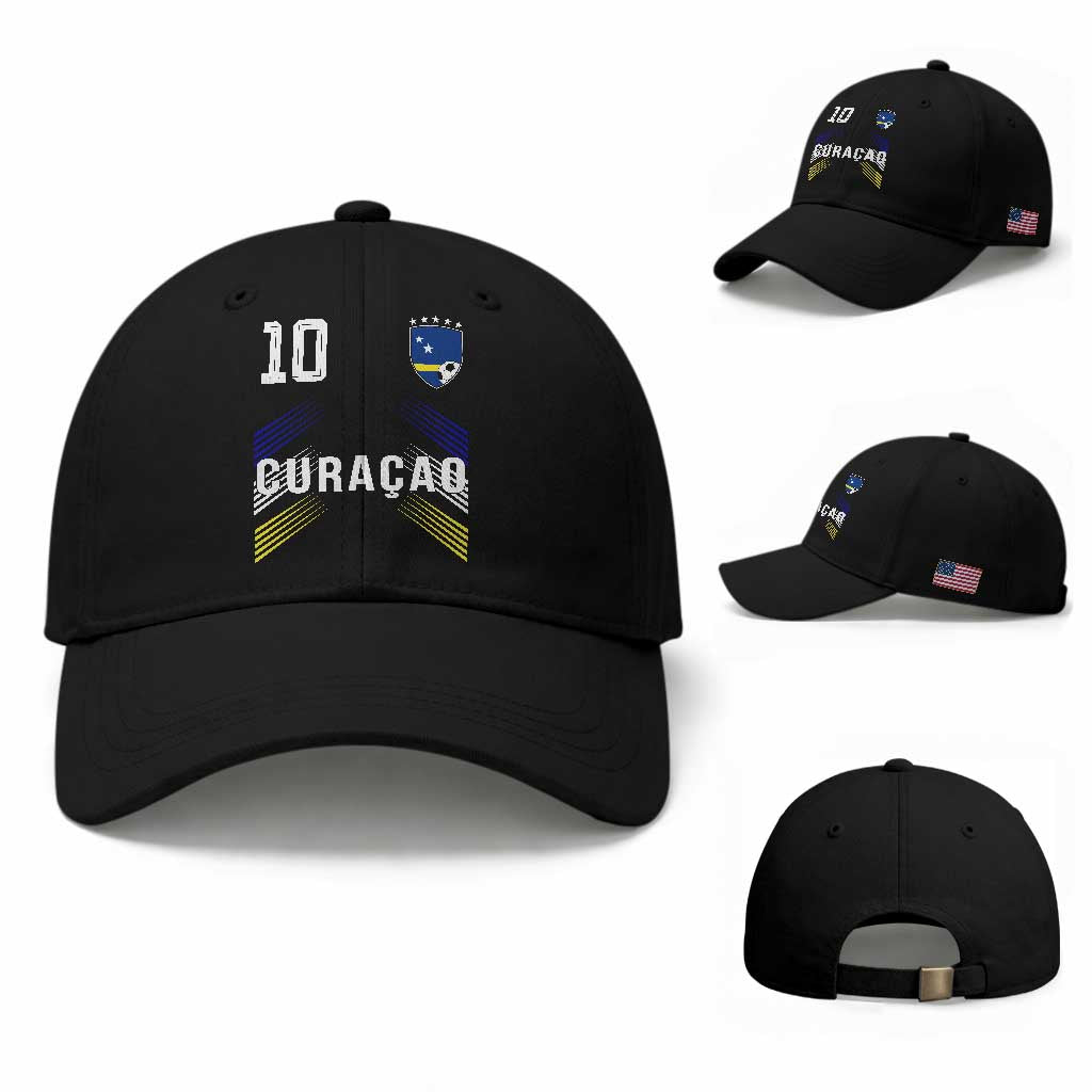 Curacao Soccer Sports Graphic Number 10 Jersey Style Baseball Cap Proud Curaçaoans Football Fans Game Day Pride