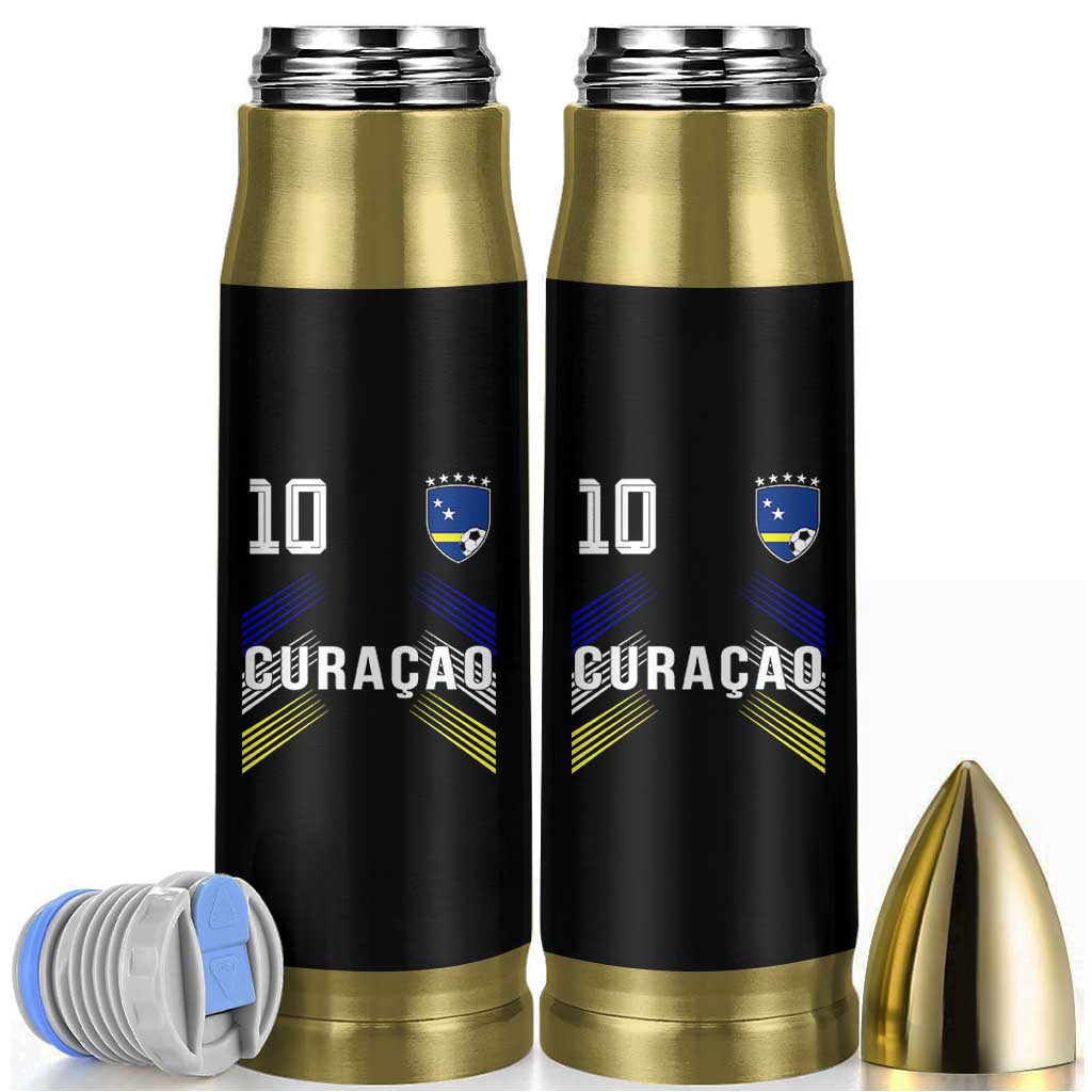 Curacao Soccer Sports Graphic Number 10 Jersey Style Bullet Tumbler Proud Curaçaoans Football Fans Game Day Pride