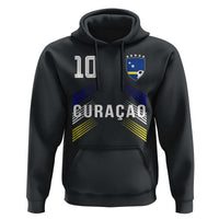 Curacao Soccer Sports Graphic Number 10 Jersey Style Hoodie Proud Curaçaoans Football Fans Game Day Pride