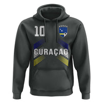Curacao Soccer Sports Graphic Number 10 Jersey Style Hoodie Proud Curaçaoans Football Fans Game Day Pride
