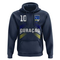 Curacao Soccer Sports Graphic Number 10 Jersey Style Hoodie Proud Curaçaoans Football Fans Game Day Pride