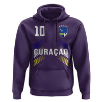 Curacao Soccer Sports Graphic Number 10 Jersey Style Hoodie Proud Curaçaoans Football Fans Game Day Pride