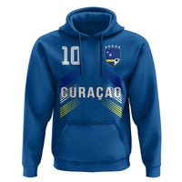 Curacao Soccer Sports Graphic Number 10 Jersey Style Hoodie Proud Curaçaoans Football Fans Game Day Pride