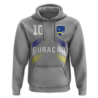 Curacao Soccer Sports Graphic Number 10 Jersey Style Hoodie Proud Curaçaoans Football Fans Game Day Pride