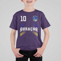 Curacao Soccer Sports Graphic Number 10 Jersey Style T Shirt For Kid Proud Curaçaoans Football Fans Game Day Pride