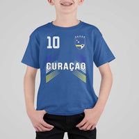 Curacao Soccer Sports Graphic Number 10 Jersey Style T Shirt For Kid Proud Curaçaoans Football Fans Game Day Pride