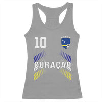 Curacao Soccer Sports Graphic Number 10 Jersey Style Racerback Tank Top Proud Curaçaoans Football Fans Game Day Pride