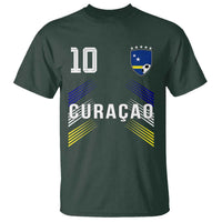 Curacao Soccer Sports Graphic Number 10 Jersey Style T Shirt Proud Curaçaoans Football Fans Game Day Pride