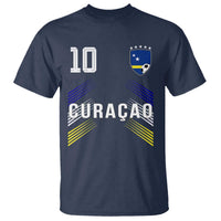 Curacao Soccer Sports Graphic Number 10 Jersey Style T Shirt Proud Curaçaoans Football Fans Game Day Pride