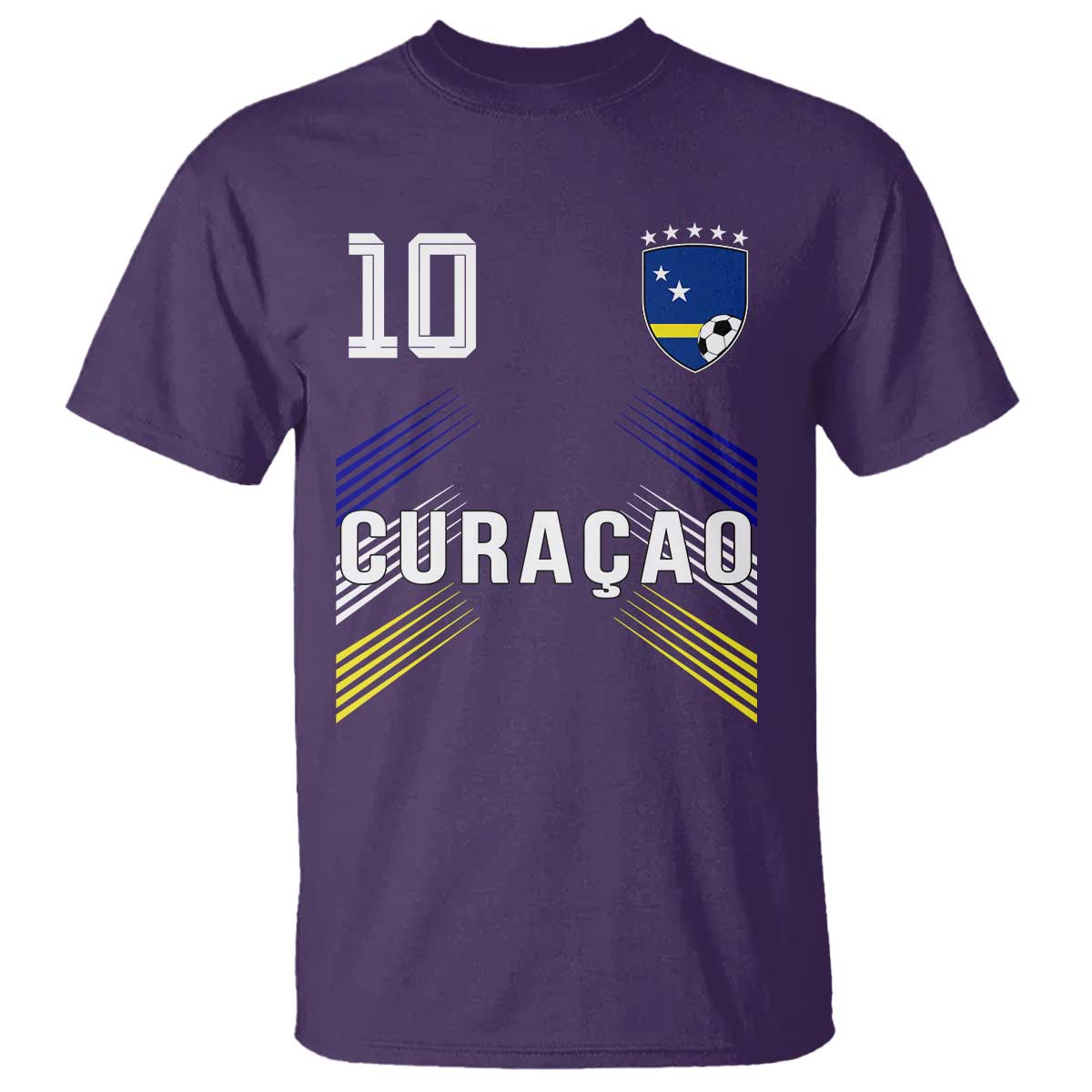 Curacao Soccer Sports Graphic Number 10 Jersey Style T Shirt Proud Curaçaoans Football Fans Game Day Pride