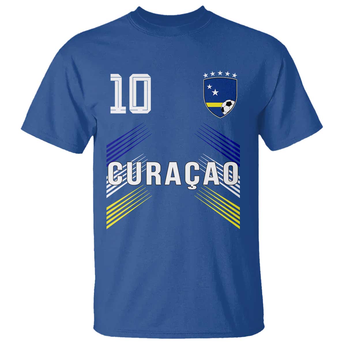 Curacao Soccer Sports Graphic Number 10 Jersey Style T Shirt Proud Curaçaoans Football Fans Game Day Pride