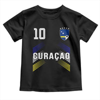 Curacao Soccer Sports Graphic Number 10 Jersey Style Toddler T Shirt Proud Curaçaoans Football Fans Game Day Pride