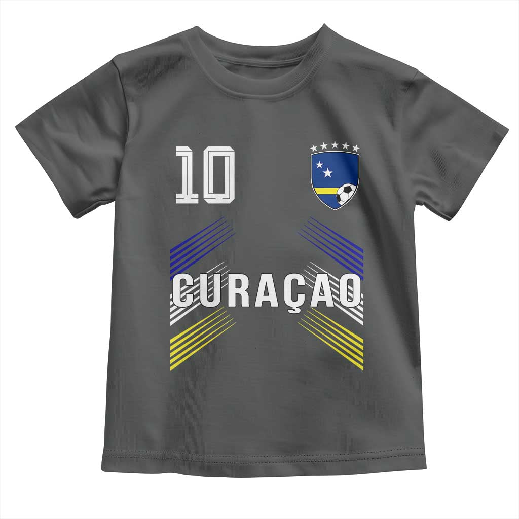 Curacao Soccer Sports Graphic Number 10 Jersey Style Toddler T Shirt Proud Curaçaoans Football Fans Game Day Pride