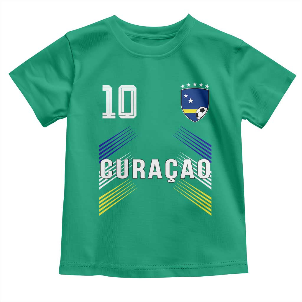 Curacao Soccer Sports Graphic Number 10 Jersey Style Toddler T Shirt Proud Curaçaoans Football Fans Game Day Pride
