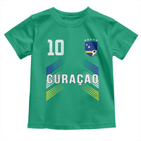 Curacao Soccer Sports Graphic Number 10 Jersey Style Toddler T Shirt Proud Curaçaoans Football Fans Game Day Pride