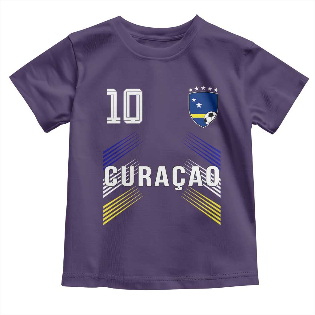Curacao Soccer Sports Graphic Number 10 Jersey Style Toddler T Shirt Proud Curaçaoans Football Fans Game Day Pride