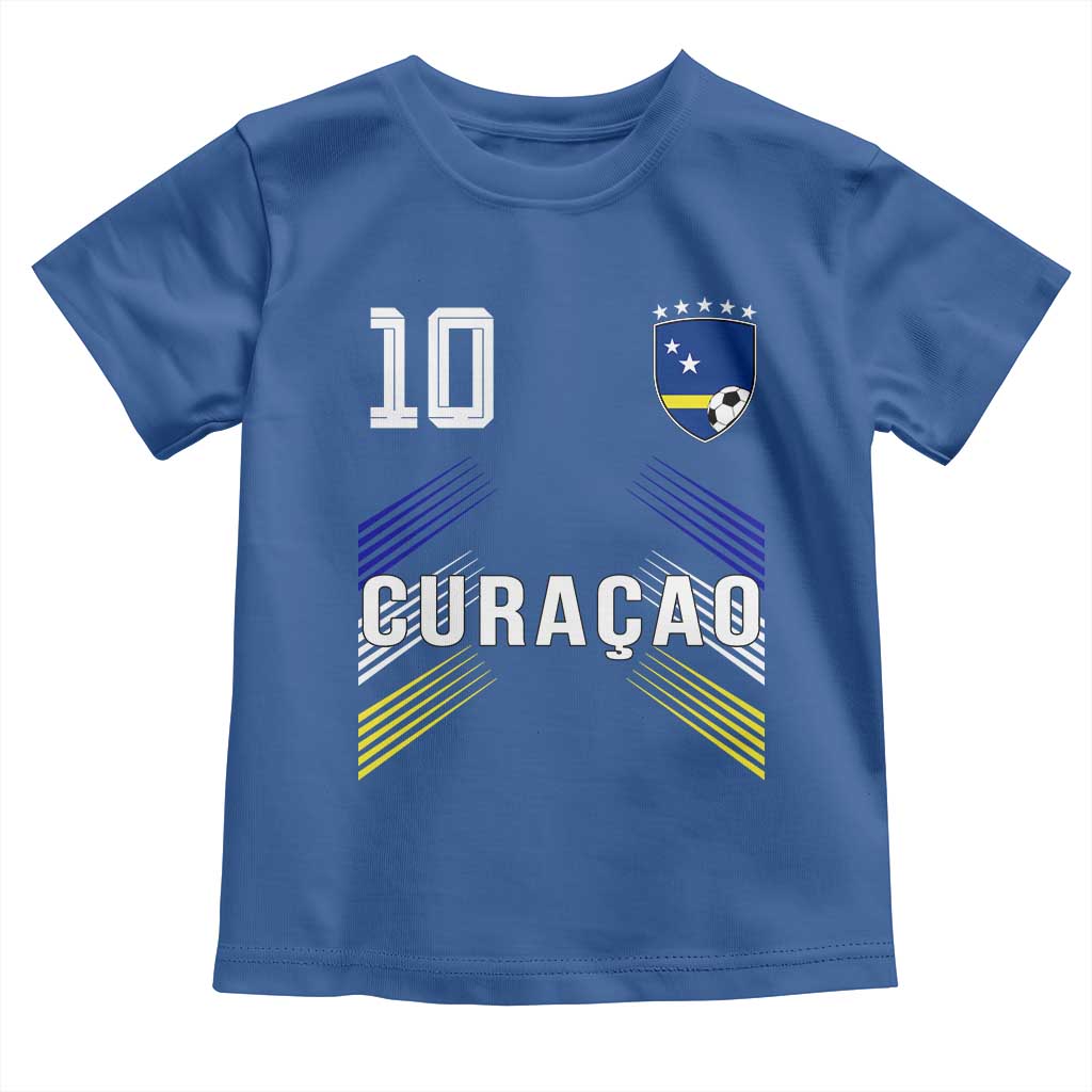 Curacao Soccer Sports Graphic Number 10 Jersey Style Toddler T Shirt Proud Curaçaoans Football Fans Game Day Pride