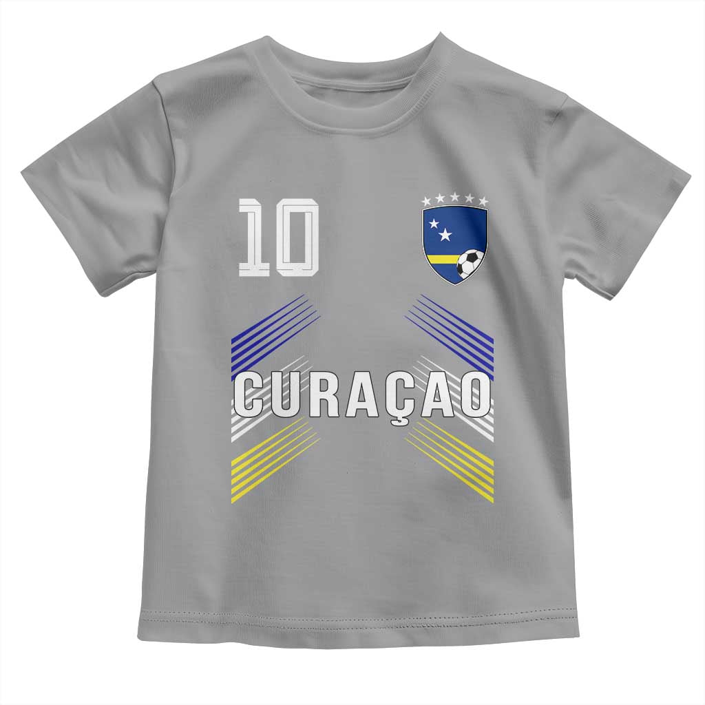 Curacao Soccer Sports Graphic Number 10 Jersey Style Toddler T Shirt Proud Curaçaoans Football Fans Game Day Pride