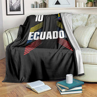 Ecuador Soccer Sports Graphic Number 10 Jersey Style Throw Blanket Proud Ecuadorian Football Fans Game Day Pride