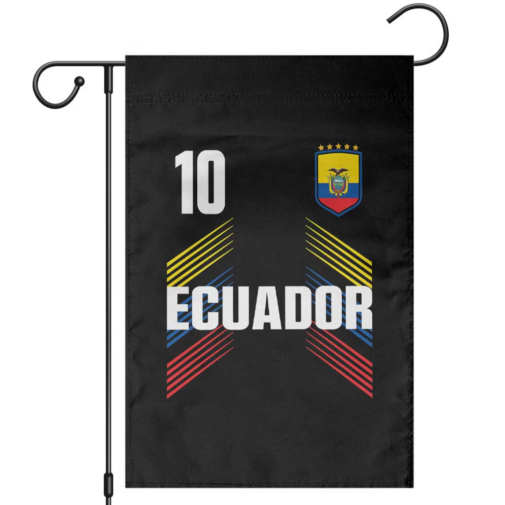Ecuador Soccer Sports Graphic Number 10 Jersey Style Garden Flag Proud Ecuadorian Football Fans Game Day Pride