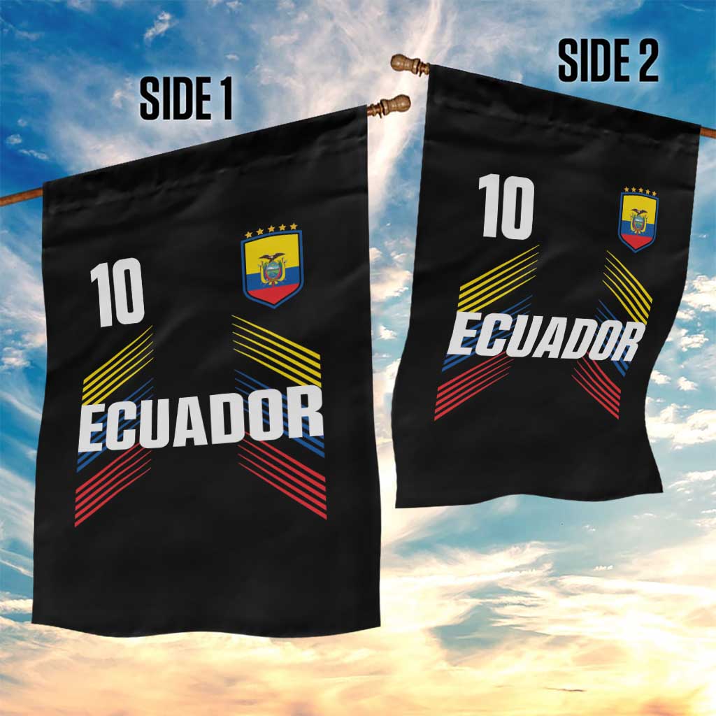 Ecuador Soccer Sports Graphic Number 10 Jersey Style Garden Flag Proud Ecuadorian Football Fans Game Day Pride