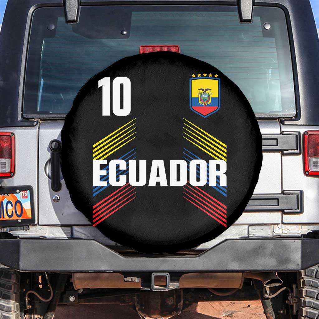 Ecuador Soccer Sports Graphic Number 10 Jersey Style Spare Tire Cover Proud Ecuadorian Football Fans Game Day Pride