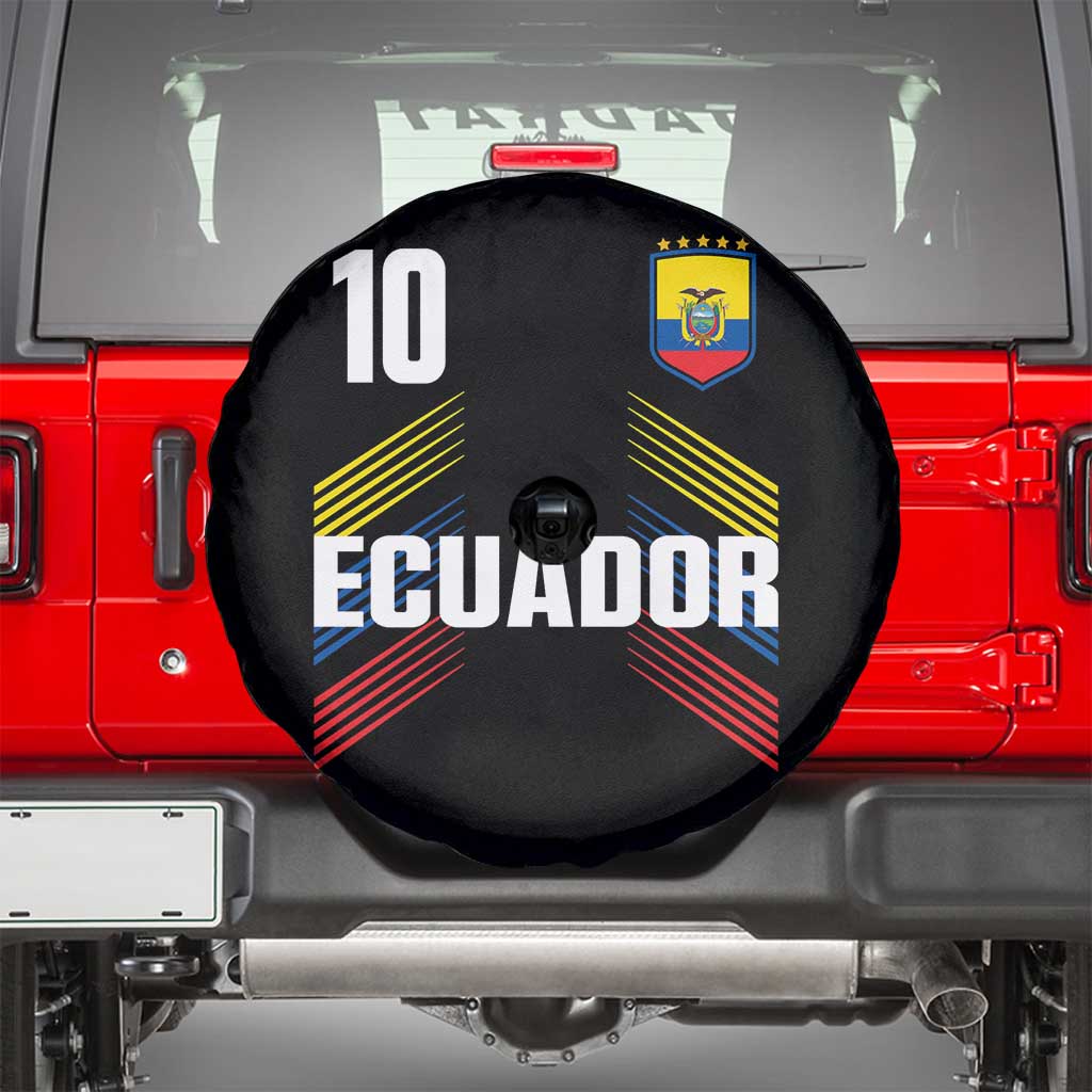 Ecuador Soccer Sports Graphic Number 10 Jersey Style Spare Tire Cover Proud Ecuadorian Football Fans Game Day Pride