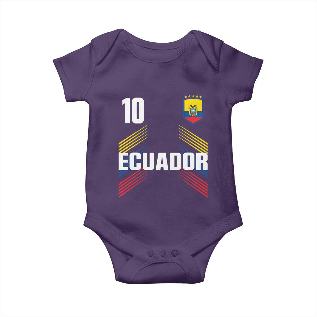 Ecuador Soccer Sports Graphic Number 10 Jersey Style Baby Onesie Proud Ecuadorian Football Fans Game Day Pride