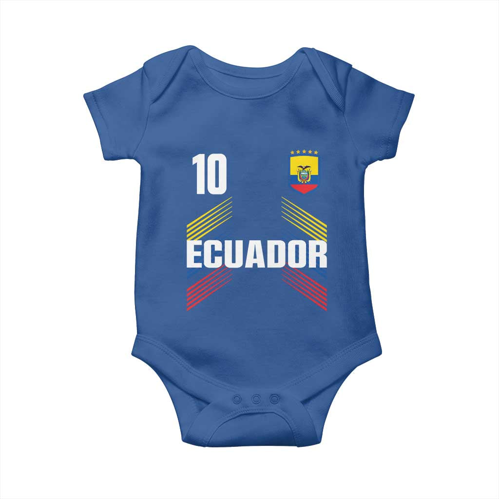 Ecuador Soccer Sports Graphic Number 10 Jersey Style Baby Onesie Proud Ecuadorian Football Fans Game Day Pride