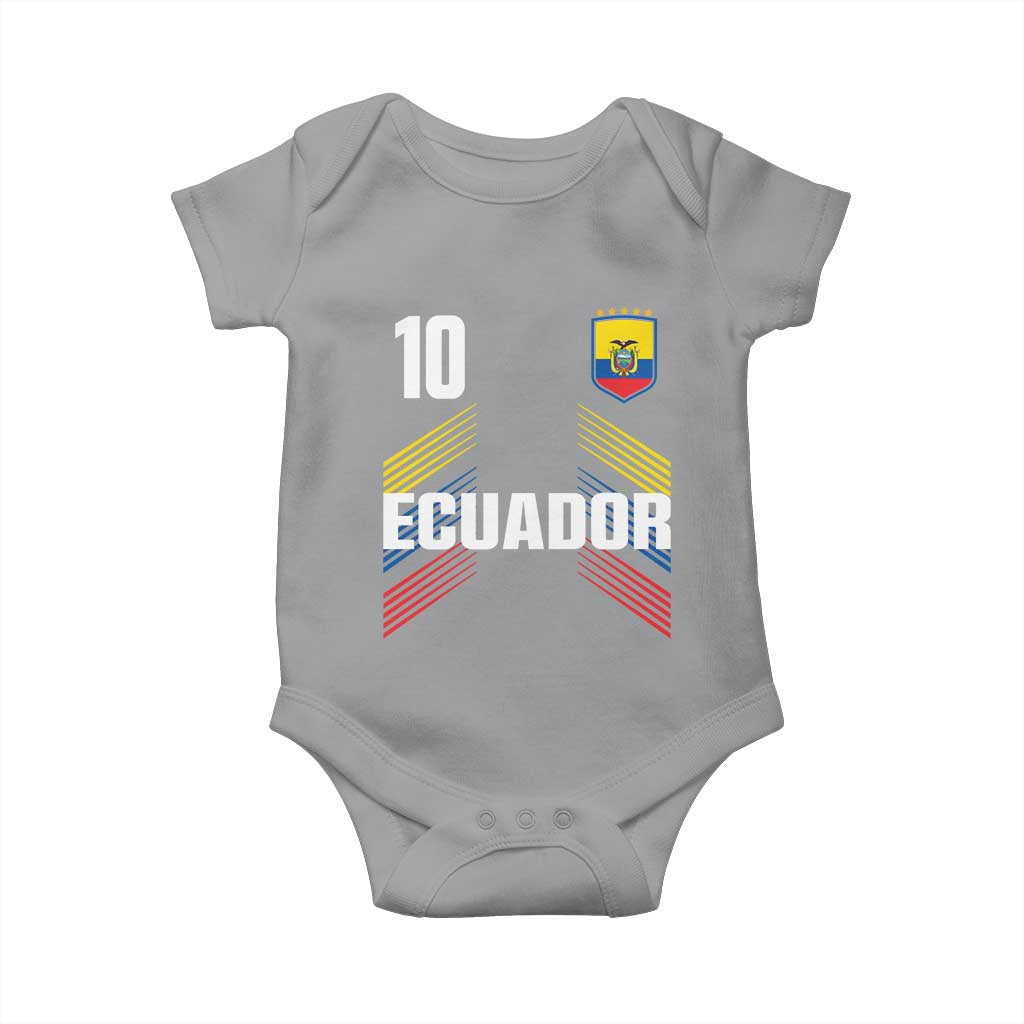 Ecuador Soccer Sports Graphic Number 10 Jersey Style Baby Onesie Proud Ecuadorian Football Fans Game Day Pride