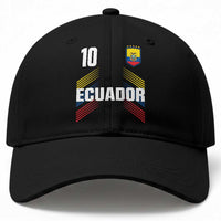 Ecuador Soccer Sports Graphic Number 10 Jersey Style Baseball Cap Proud Ecuadorian Football Fans Game Day Pride