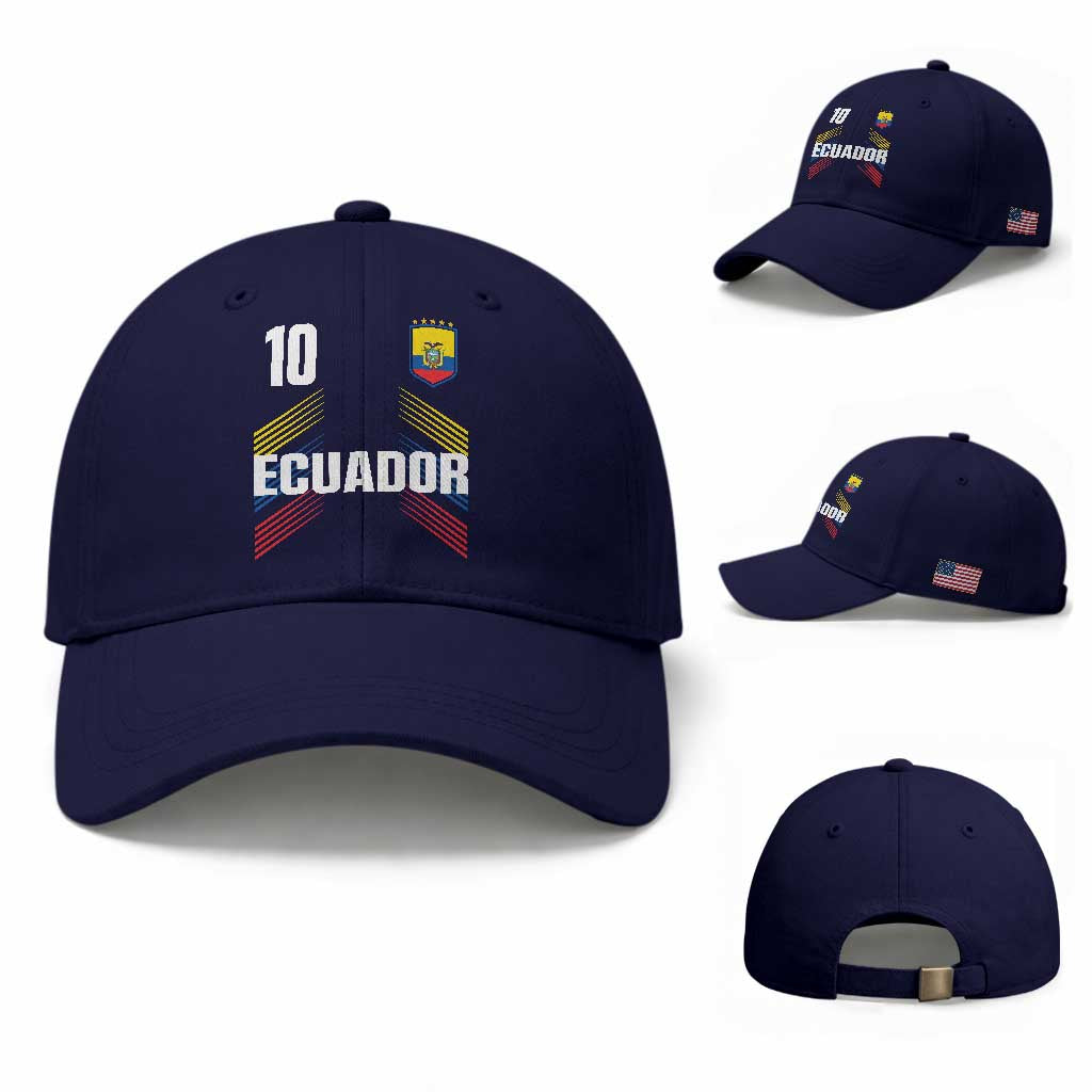 Ecuador Soccer Sports Graphic Number 10 Jersey Style Baseball Cap Proud Ecuadorian Football Fans Game Day Pride