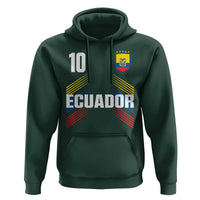 Ecuador Soccer Sports Graphic Number 10 Jersey Style Hoodie Proud Ecuadorian Football Fans Game Day Pride
