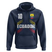 Ecuador Soccer Sports Graphic Number 10 Jersey Style Hoodie Proud Ecuadorian Football Fans Game Day Pride
